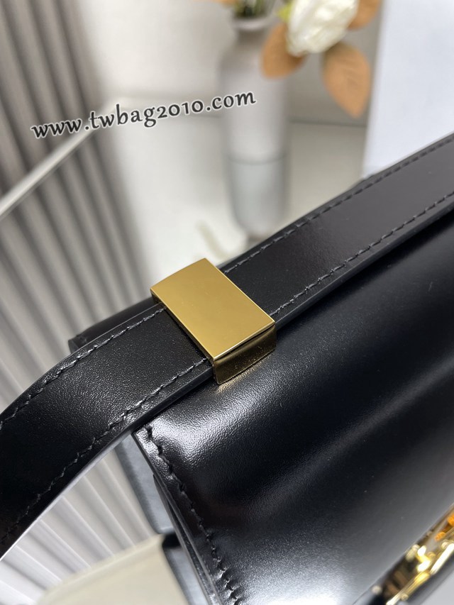 Dior专柜新款迪奥高仿原单蒙田30全皮黑色链条款肩背斜挎包 djfk1266